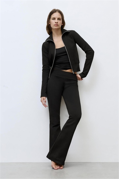 Брюки с расклешенными штанинами и застежкой-молнией артикул 155863791