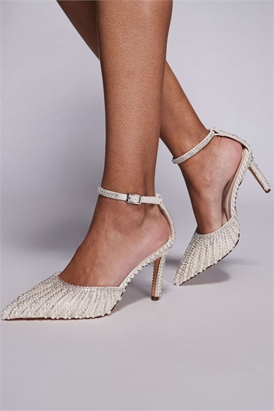 Туфли-лодочки Davina на каблуке с жемчугом артикул 151637294