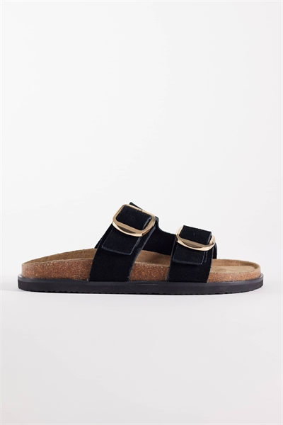 Кожаные сандалии с двойной пряжкой артикул 155322952