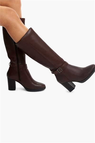 Серебристые сапоги до колен с широкой колодкой артикул 153540032