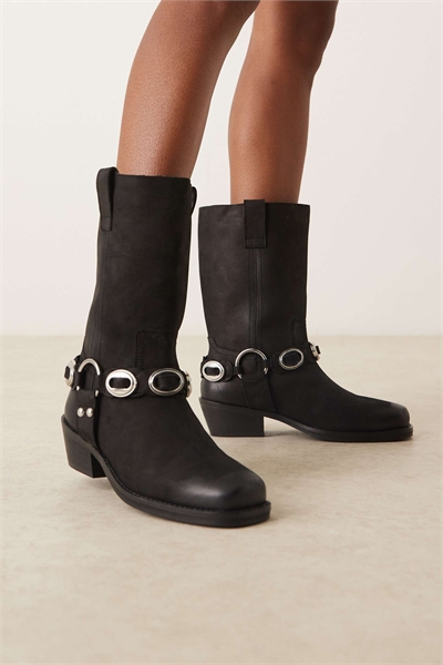 Кожаные ботинки-бохо с ремешками до колен от Chase артикул 146139192