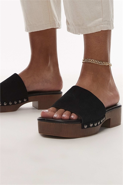 Замшевые сабо Hamilton с заклепками артикул 141616086