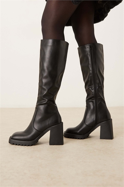 Ботинки до колен с блочным каблуком Adilah артикул 147199730