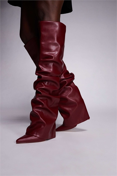 Ботинки Simmi London Lukas с отворачивающимся верхом и рюшами до колен артикул 144766954