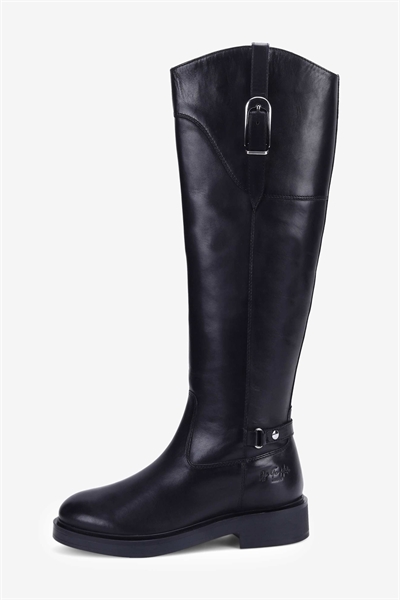 «CARNABY» — стильные высокие кожаные сапоги до колен черного цвета артикул 139842220