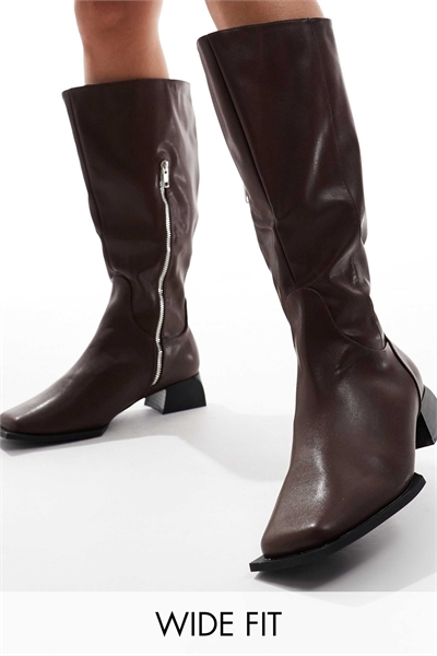 Ботинки Elixir с квадратным носком, коричневого цвета артикул 135814555