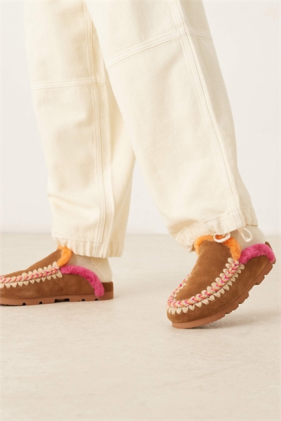 Муле из замши с отстрочкой артикул 151523244