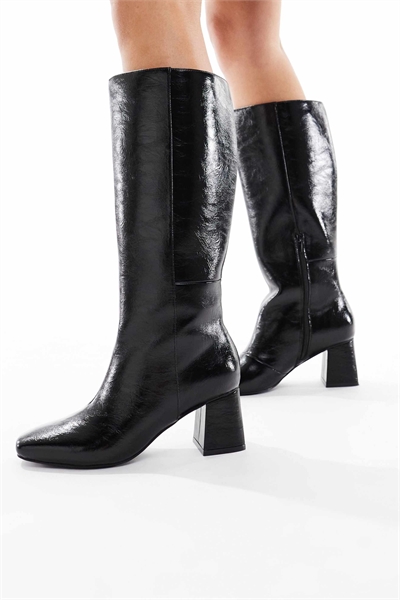 Ботинки Nova на каблуке-блок, черные артикул 147693442