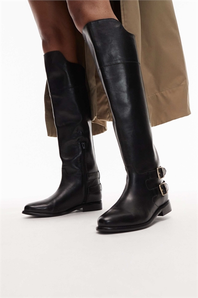 Сапоги для верховой езды с пряжкой Fe-lise черного цвета артикул 145746984