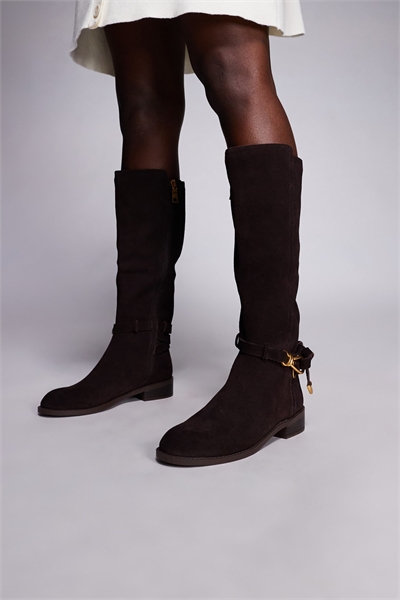 Сапоги для верховой езды Xtreme с пряжкой из замши коричневого цвета артикул 148412289