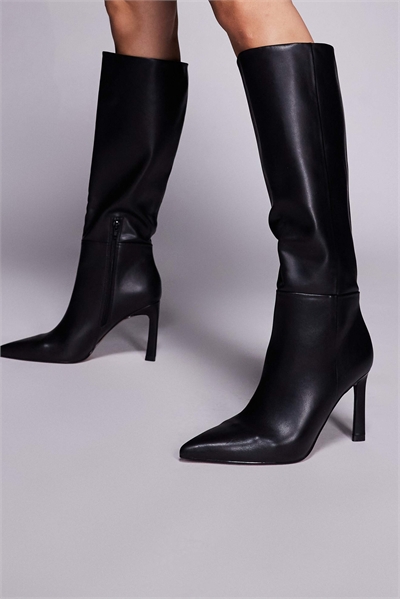 Широкие сапоги на каблуке Wide Fit Charmed черного цвета артикул 147199121