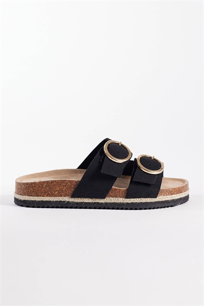 Сандалии из джута с двойной пряжкой артикул 153493253