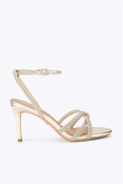 Сандалии на каблуке с ремешком на пятке артикул 155977215