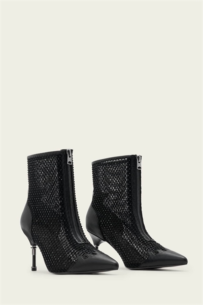 Ботинки Natasha с заостренным носком из сетки, черные артикул 152940732
