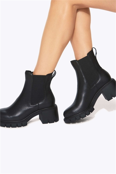 Настоящие ботильоны из черной кожи артикул 153497976