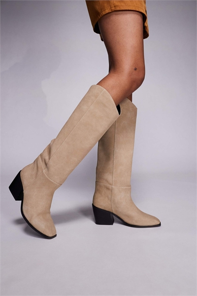 Западные сапоги Simmi London Dallas из искусственной замши цвета камень артикул 144766946