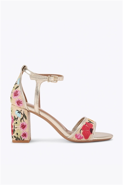Сандалии на каблуке с вышивкой Faryn артикул 156196117