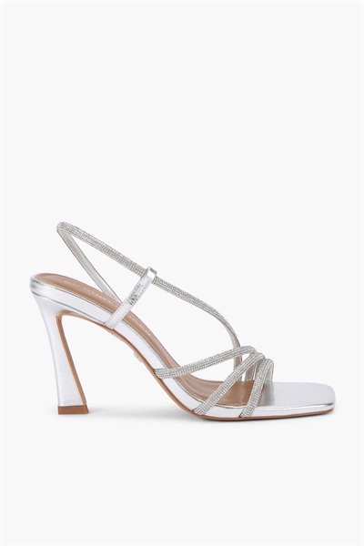 Сандалии Sweetie с каменными украшениями на каблуке артикул 153861653