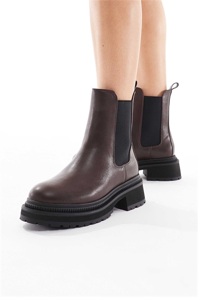 Массивные ботинки Эмма в стиле челси, шоколадного цвета артикул 147693396