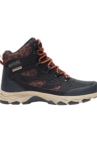 Ботинки Vendora черного цвета с леопардовым принтом артикул 154920883