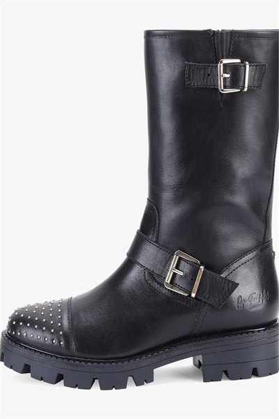 Кожаные ботинки на каблуке «CLEVEDEN» черного цвета артикул 140294897