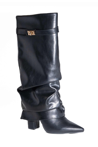 Ботинки-голенища на молнии, удобная повседневная обувь черного цвета артикул 155276366