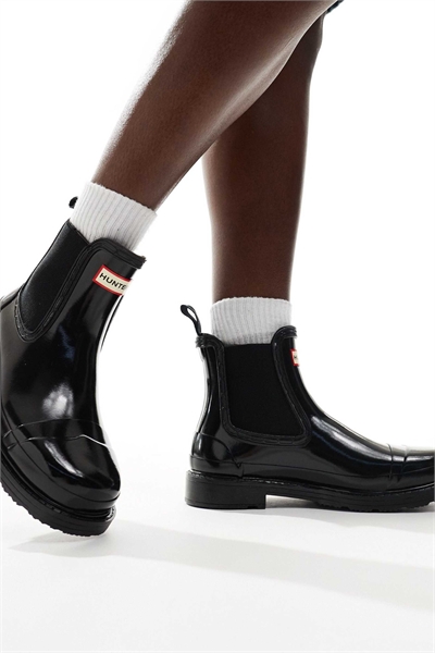 Резиновые сапоги Commando с глянцевым покрытием, черные артикул 133889564