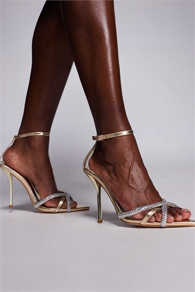 Сандалии на каблуке Simmi London Miletus с декоративными элементами артикул 150781119