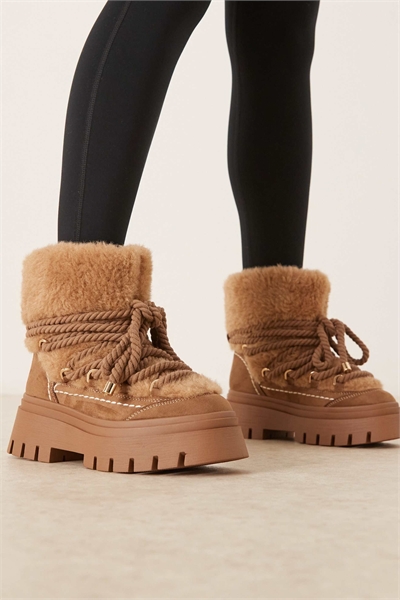 Снежные ботинки Acclaim из овечьей кожи с шнурками, цвет «тауп» артикул 150368129