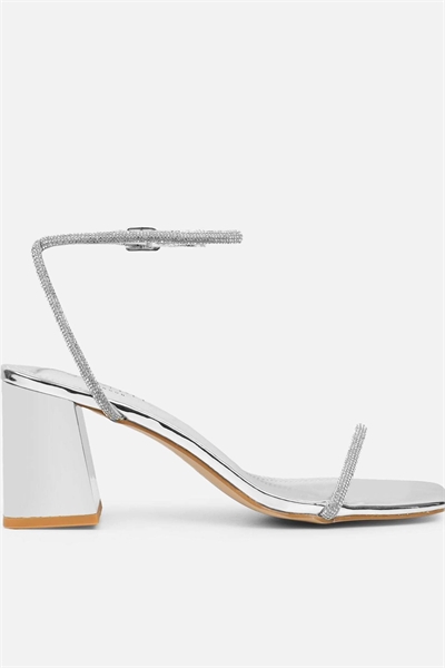 Сандалии Ciel с зеркальным эффектом и низким каблуком «диаманте» артикул 153853878