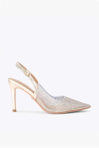 Виниловые туфли с открытой пяткой и каблуком от Positano артикул 155977555