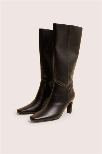 Ботинки до колен на тонком каблуке с застежкой-молнией артикул 153931368