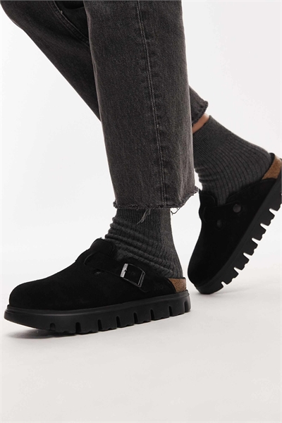 Бостонские сабо с толстой подкладкой из овчины артикул 148517377