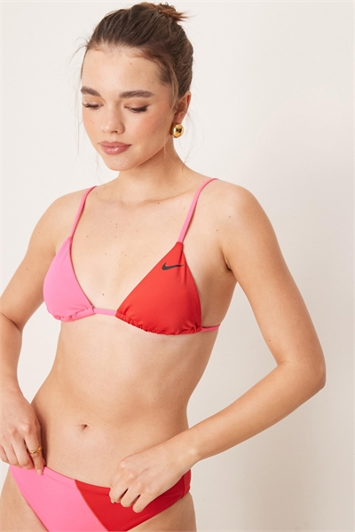 Топ бикини Nike с треугольным вырезом и цветовыми вставками артикул 141071168