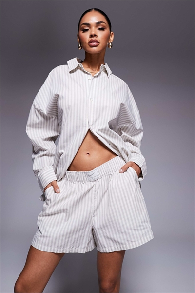 Шорты из полосатой поплины артикул 142399228