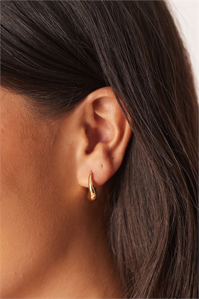 Мини-серьги-кольца с расплавленным элементом артикул 149785489