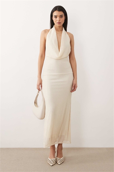 Макси-платье с капюшоном и пайетками от Nola артикул 153757157