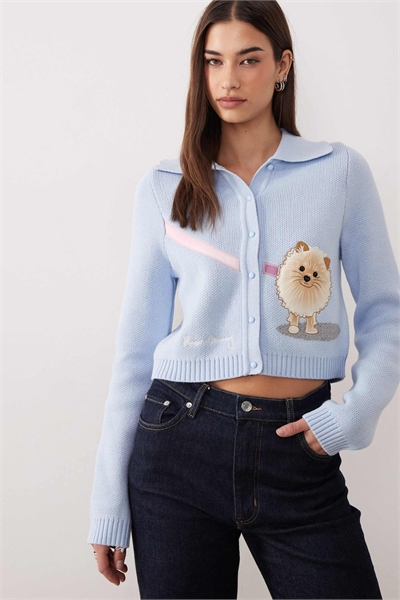 Кардиган с помпонами для собак артикул 150663827