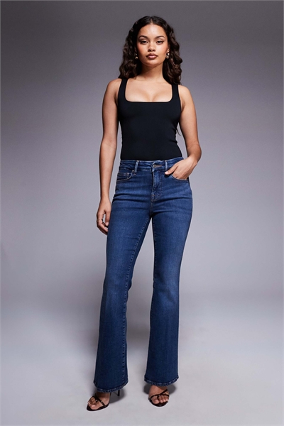 Джинсы с расклешенными штанинами артикул 145950917