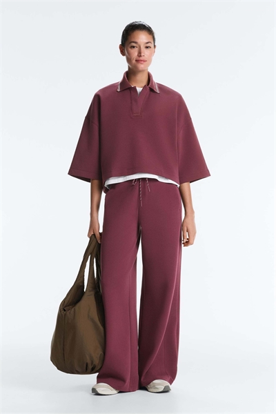 Брюки из смесовой ткани с прямым кроем артикул 156238291