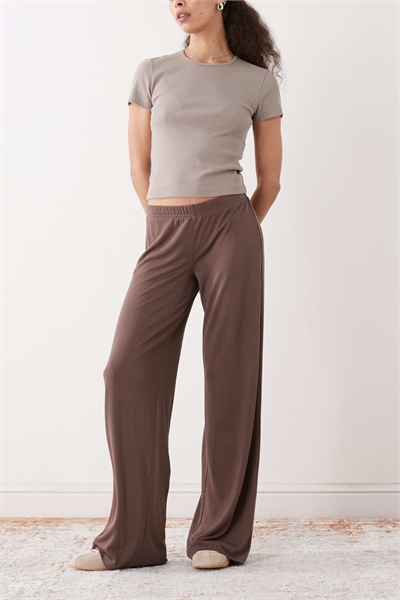 Брюки с широкими брючинами и мягкой текстурой артикул 154869698