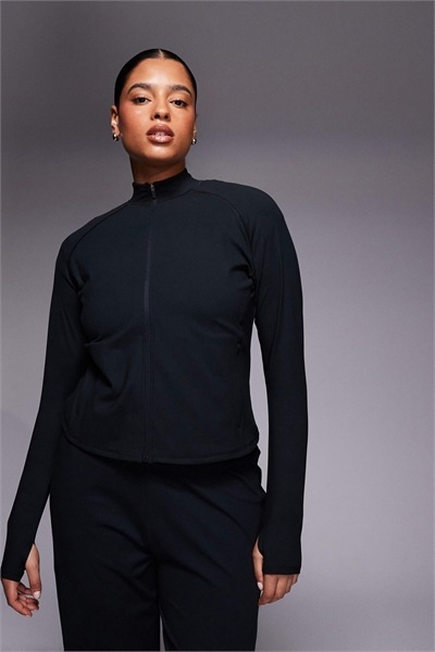 Свитшот с длинным рукавом и молнией «Curve Icon» с мягкой текстурой артикул 151739143