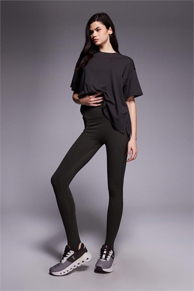 Леггинсы для йоги с высокой талией и мягкой тканью, с ремешками артикул 154641743