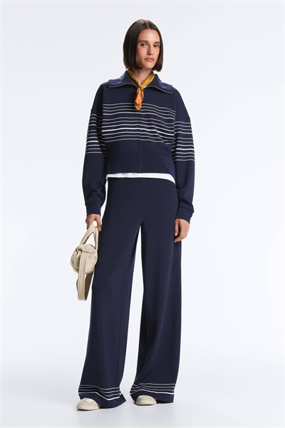 Брюки из модала с мягкой текстурой и полосками в морском стиле артикул 156037818