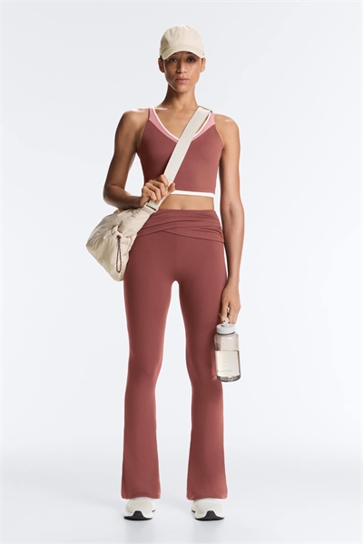 Брюки с высокой талией и расклешенным кроем из ткани Comfortlux артикул 155526125