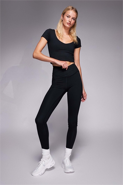 Леггинсы для йоги с завышенной талией и мягкой тканью, облегающие ноги артикул 146700326