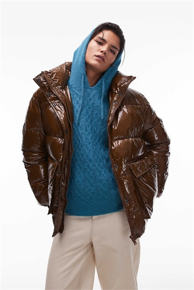 Куртка-бомбер из пуха артикул 134899397