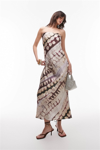 Макси-платье с атласным бандо и трусиками артикул 141109250