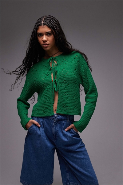 Кардиган с вязаным узором «пуантель» артикул 140465269