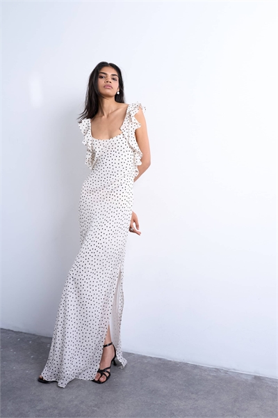 Платье-комбинация с рюшами на плечах в стиле Амальфи артикул 148813611